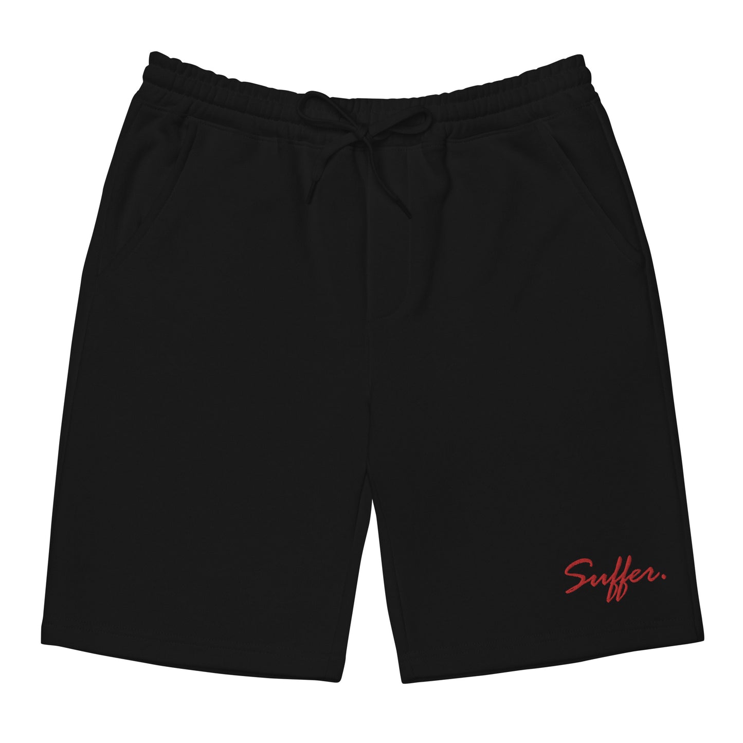 Signature Red Embroidered Fleece Shorts