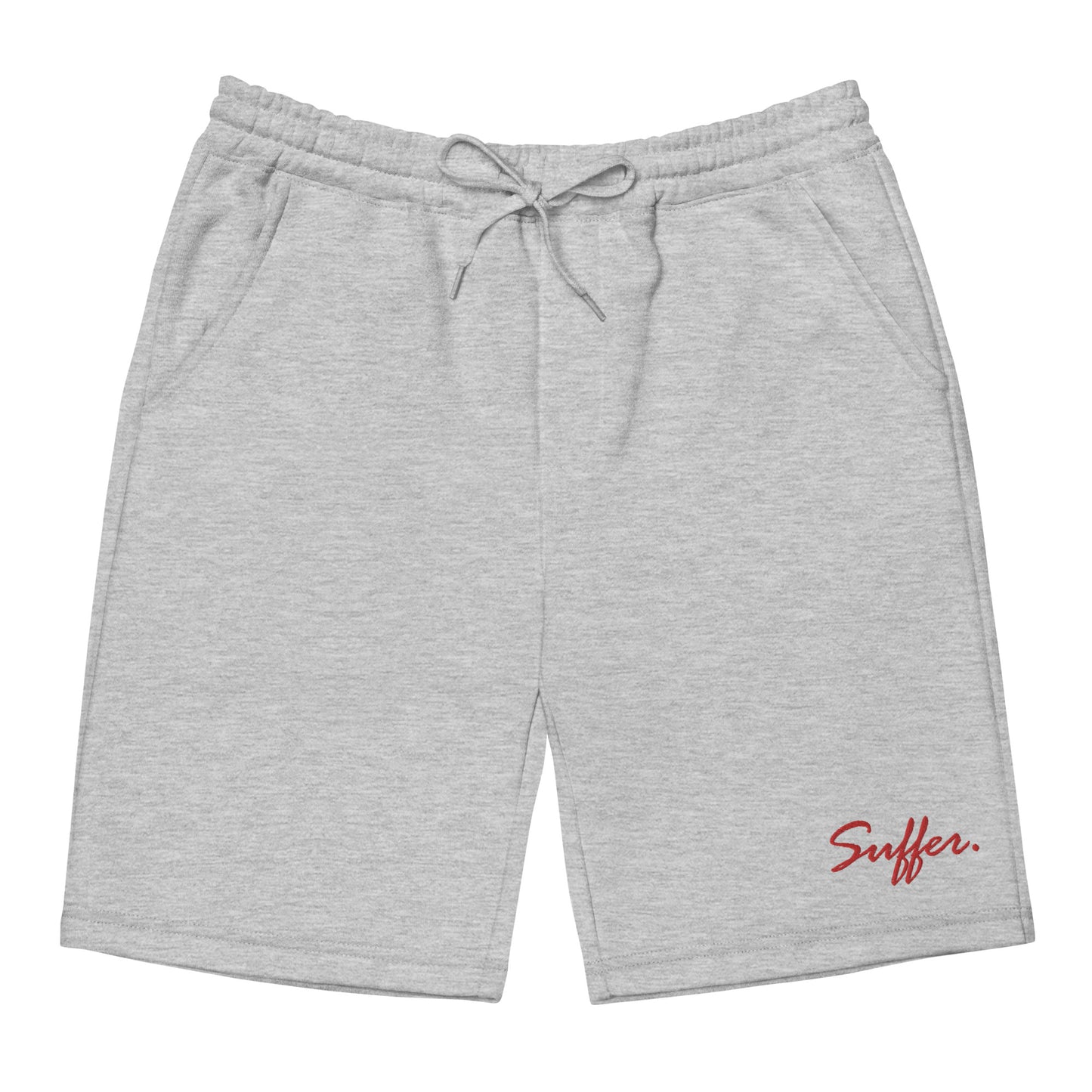 Signature Red Embroidered Fleece Shorts
