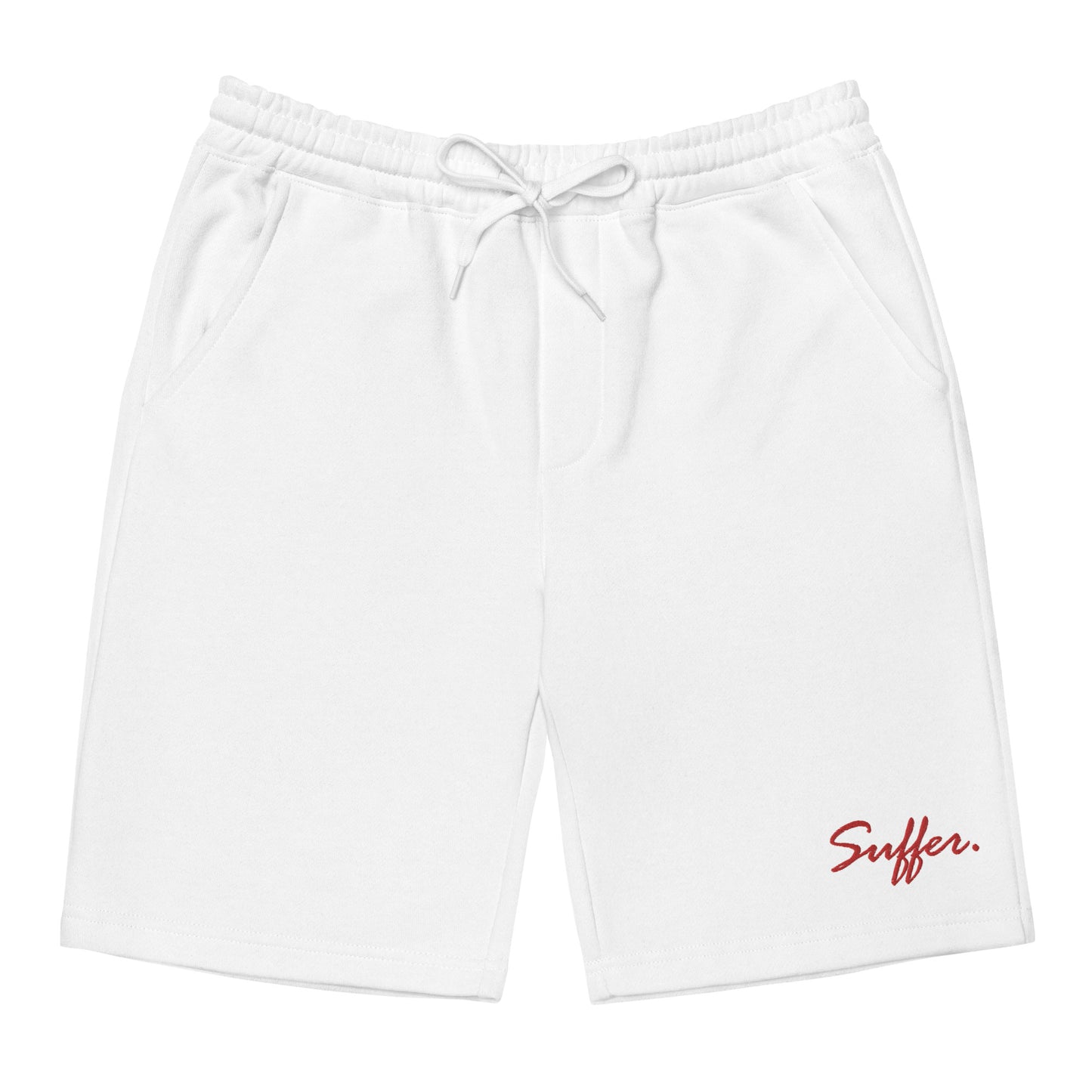Signature Red Embroidered Fleece Shorts
