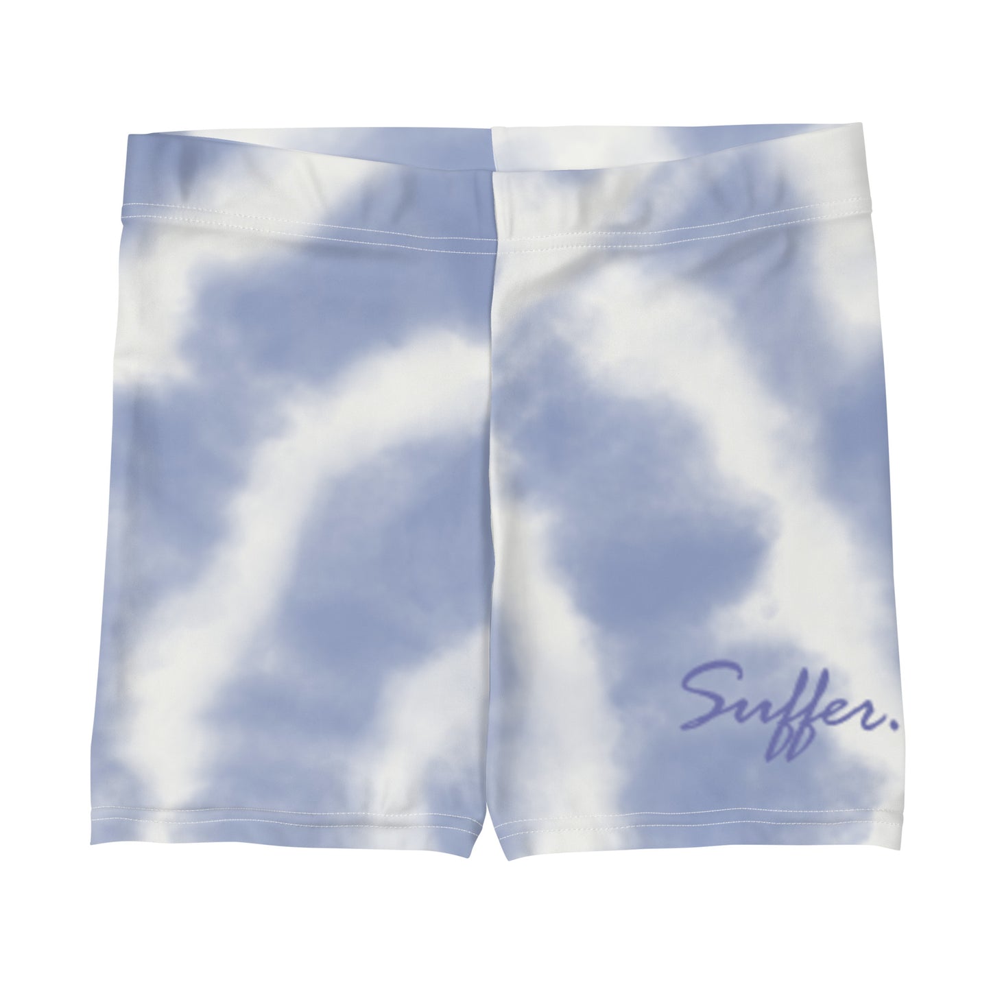 Women's Blue Tie-Dye Athletic Shorts