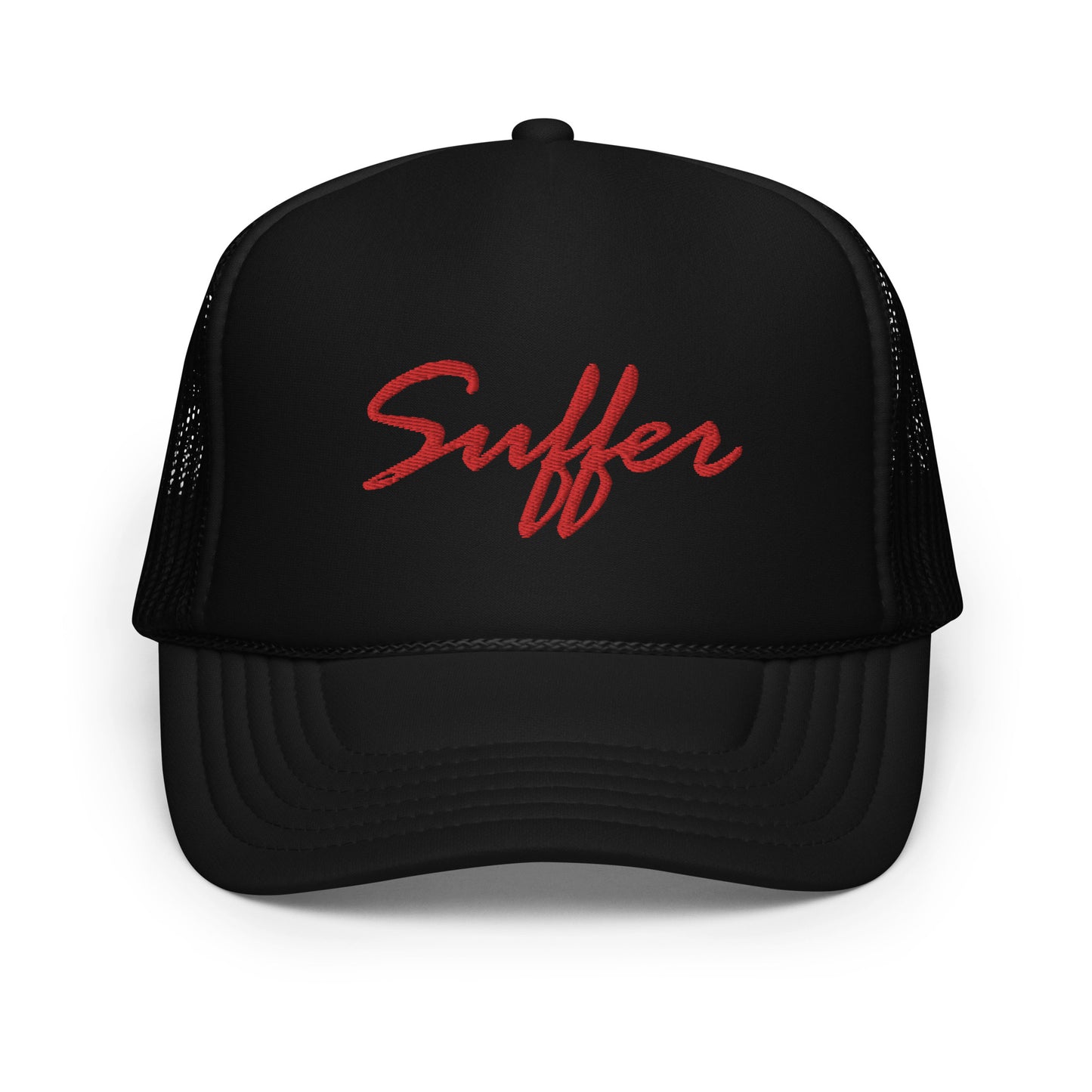 Suffer Signature Red Foam Trucker Hat
