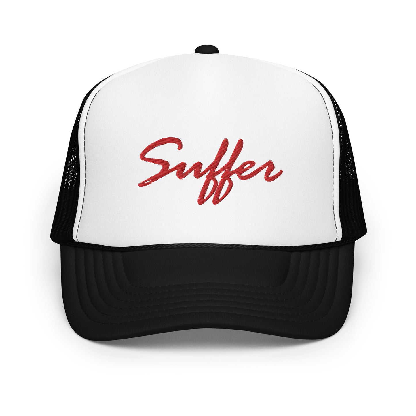 Suffer Signature Red Foam Trucker Hat