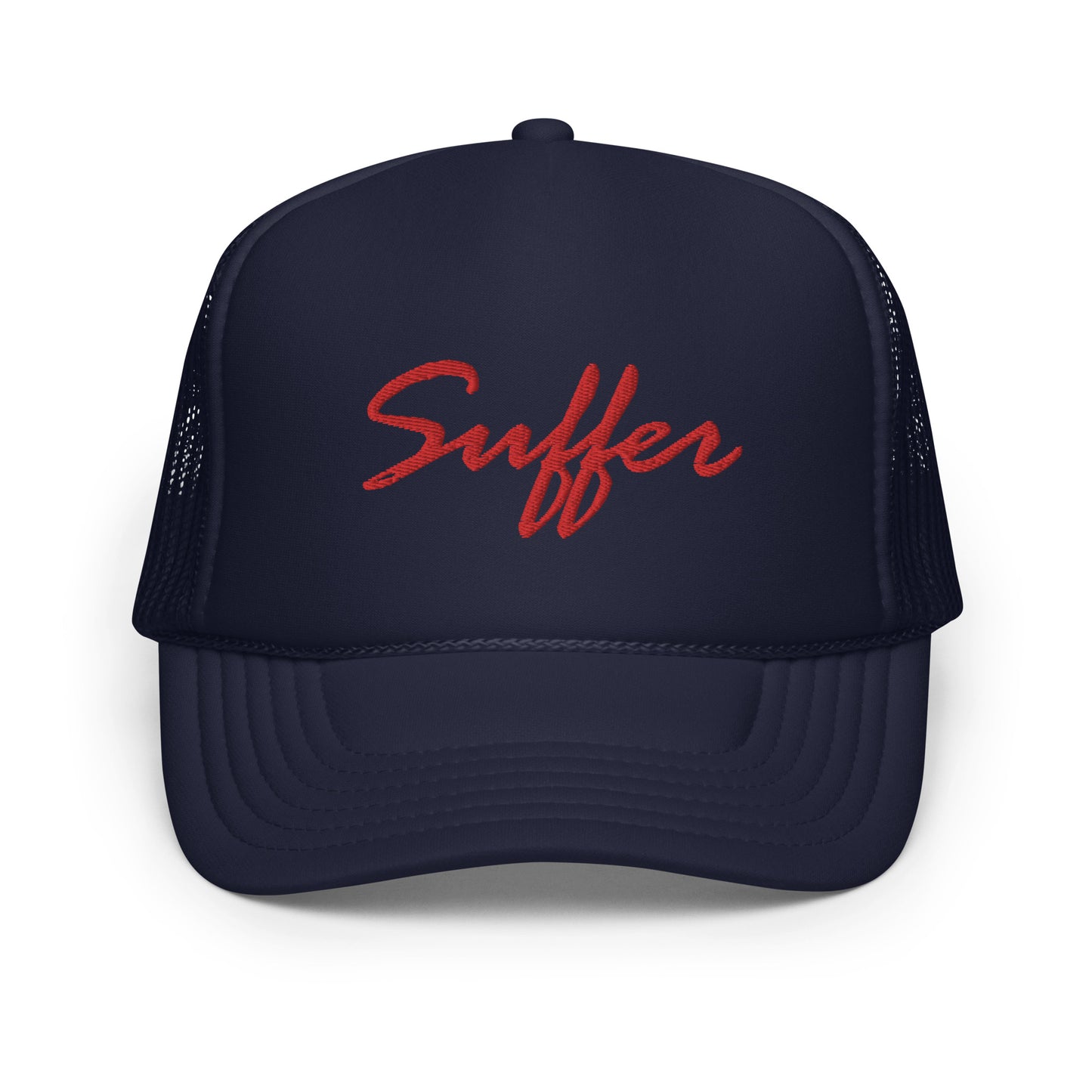 Suffer Signature Red Foam Trucker Hat