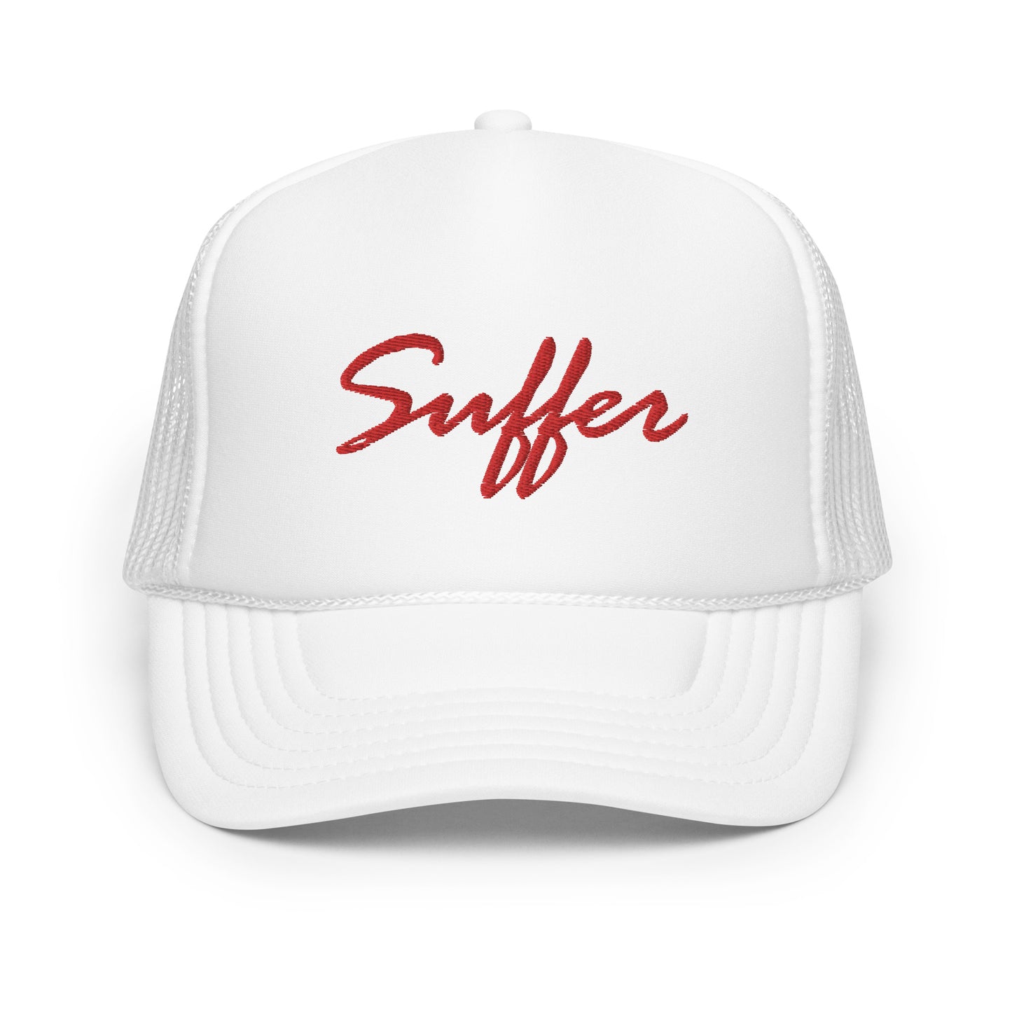 Suffer Signature Red Foam Trucker Hat