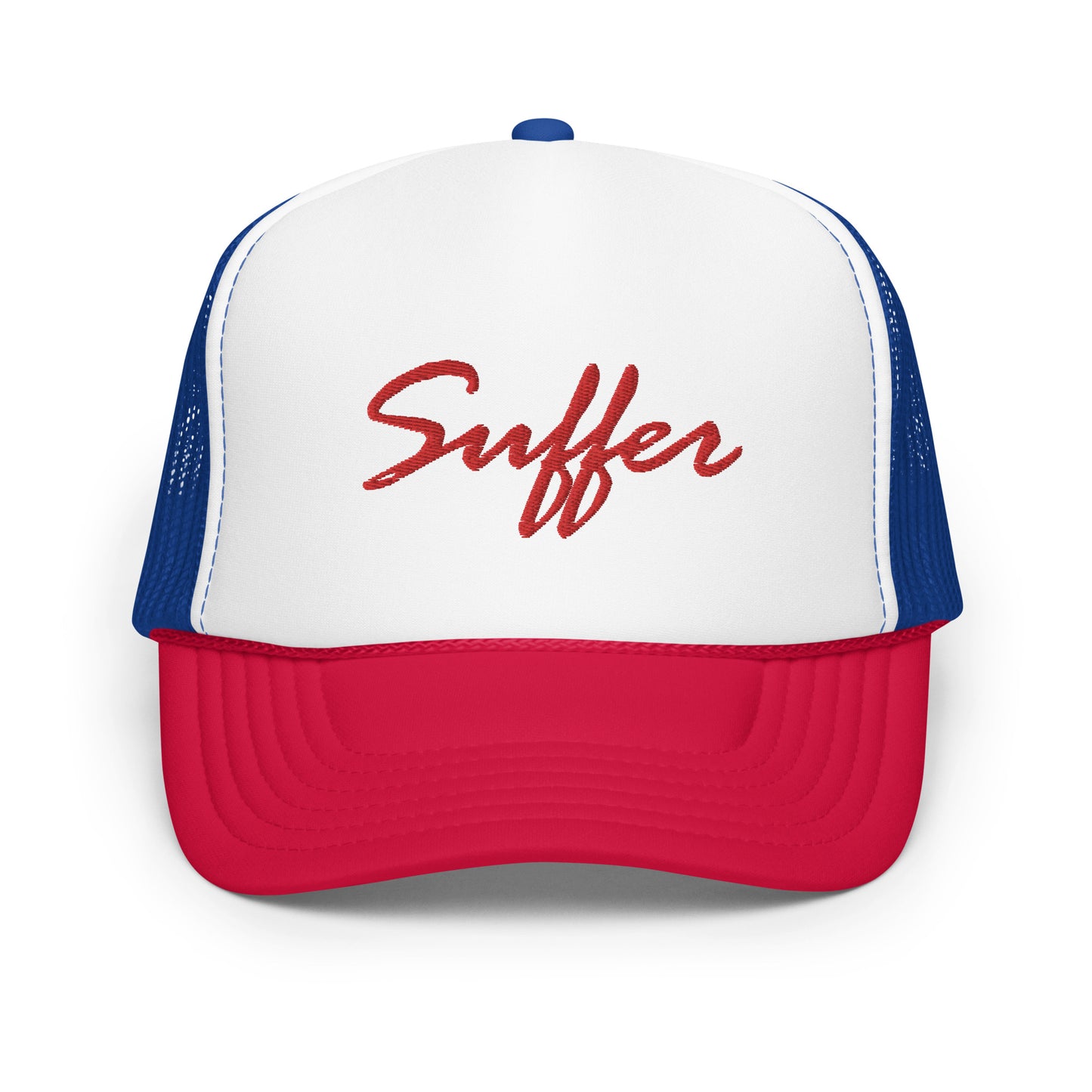 Suffer Signature Red Foam Trucker Hat