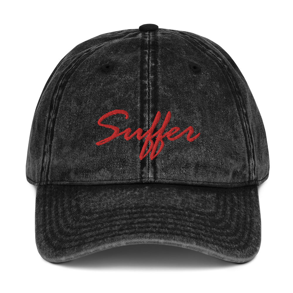 RED Suffer Sig Vintage Cotton Twill Cap