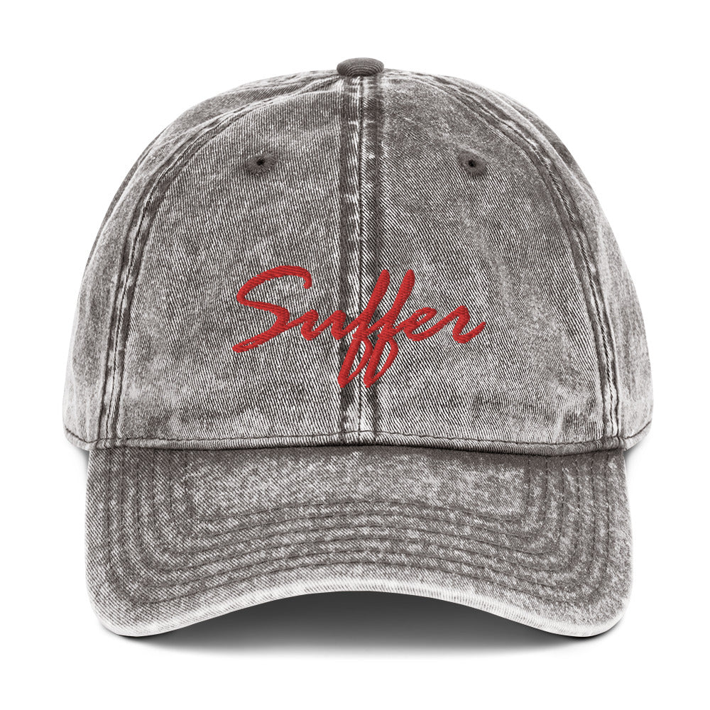 RED Suffer Sig Vintage Cotton Twill Cap