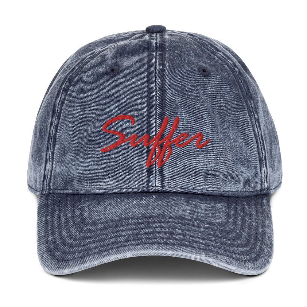RED Suffer Sig Vintage Cotton Twill Cap
