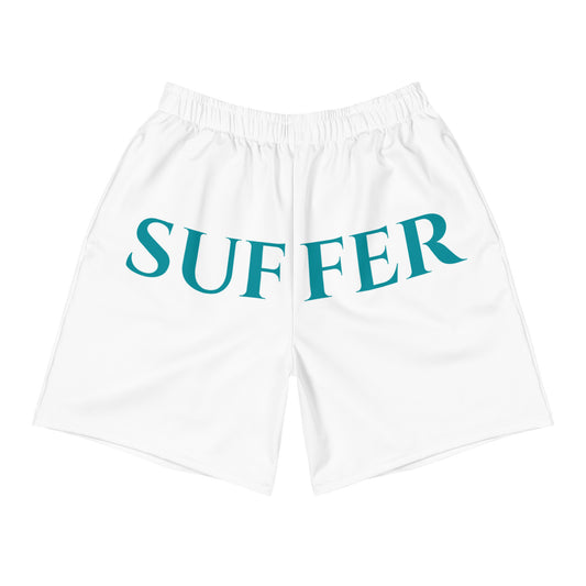 WhT/Teal Hip Suffer Athletic Shorts