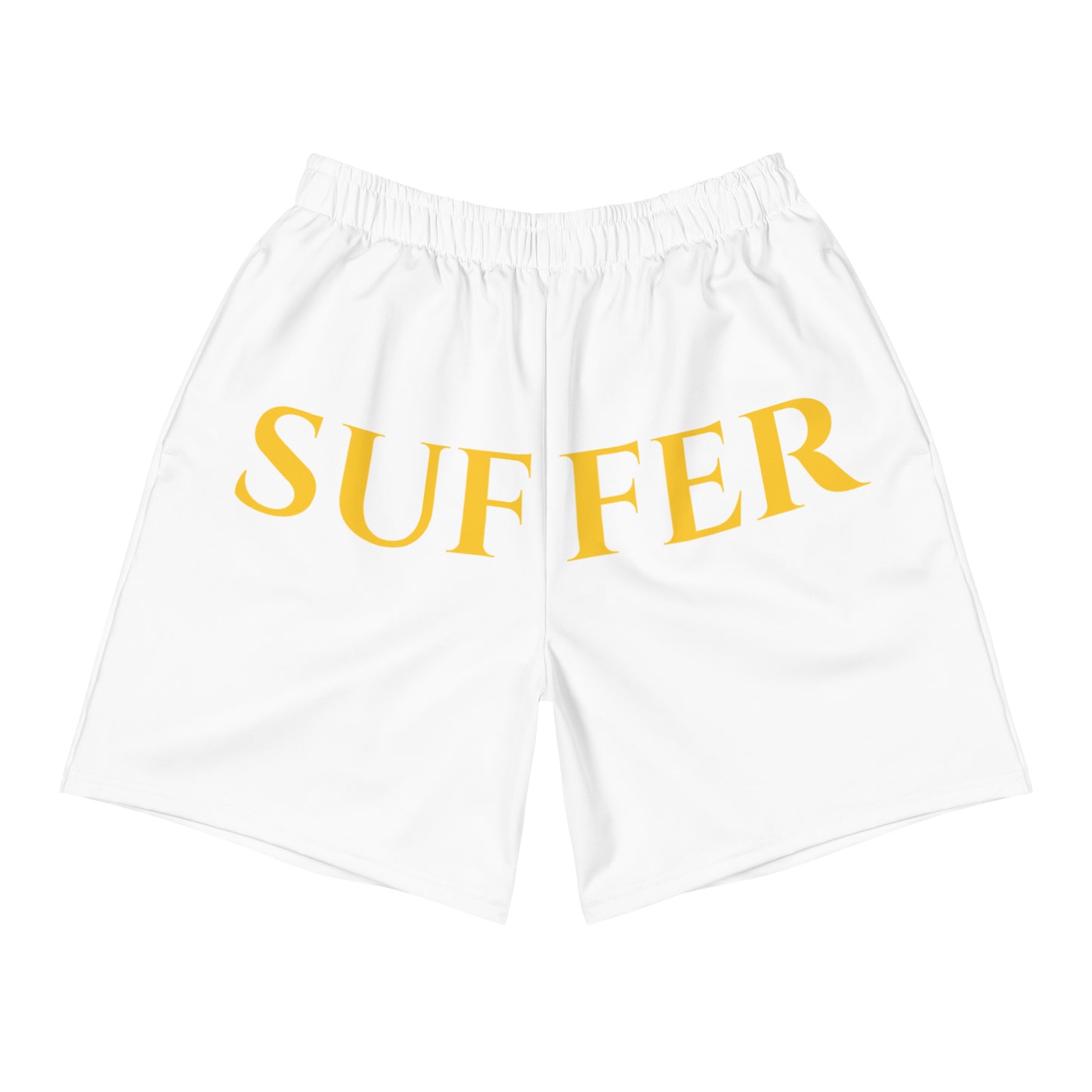 WhT/Yellow Hip Suffer Athletic Shorts