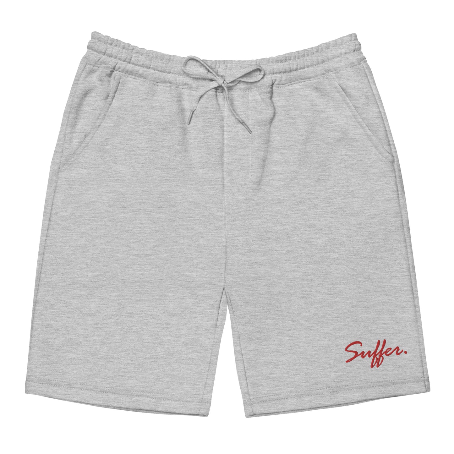 Suffer Signature Red Embroidered Fleece Shorts