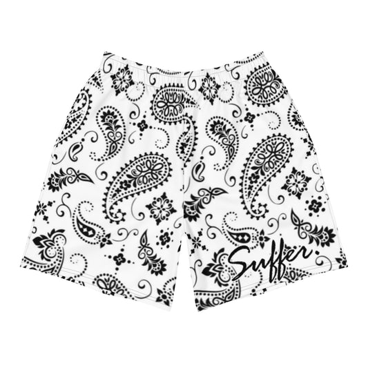 Paisley B/W Athletic Shorts