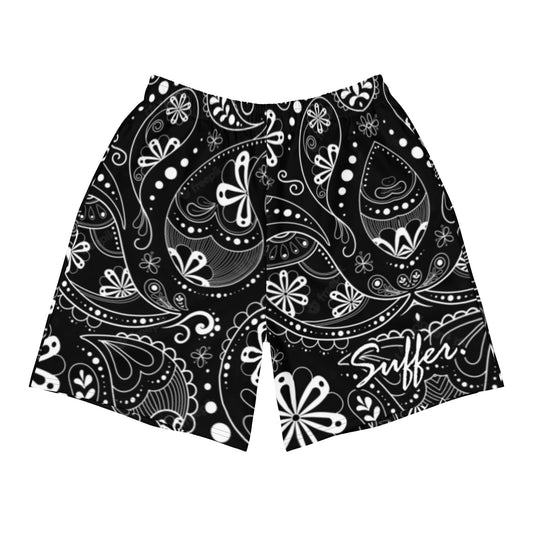 Paisley Blk Athletic Shorts