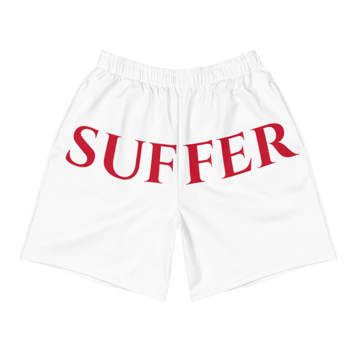 Wht/Red Hip Suffer Athletic Shorts