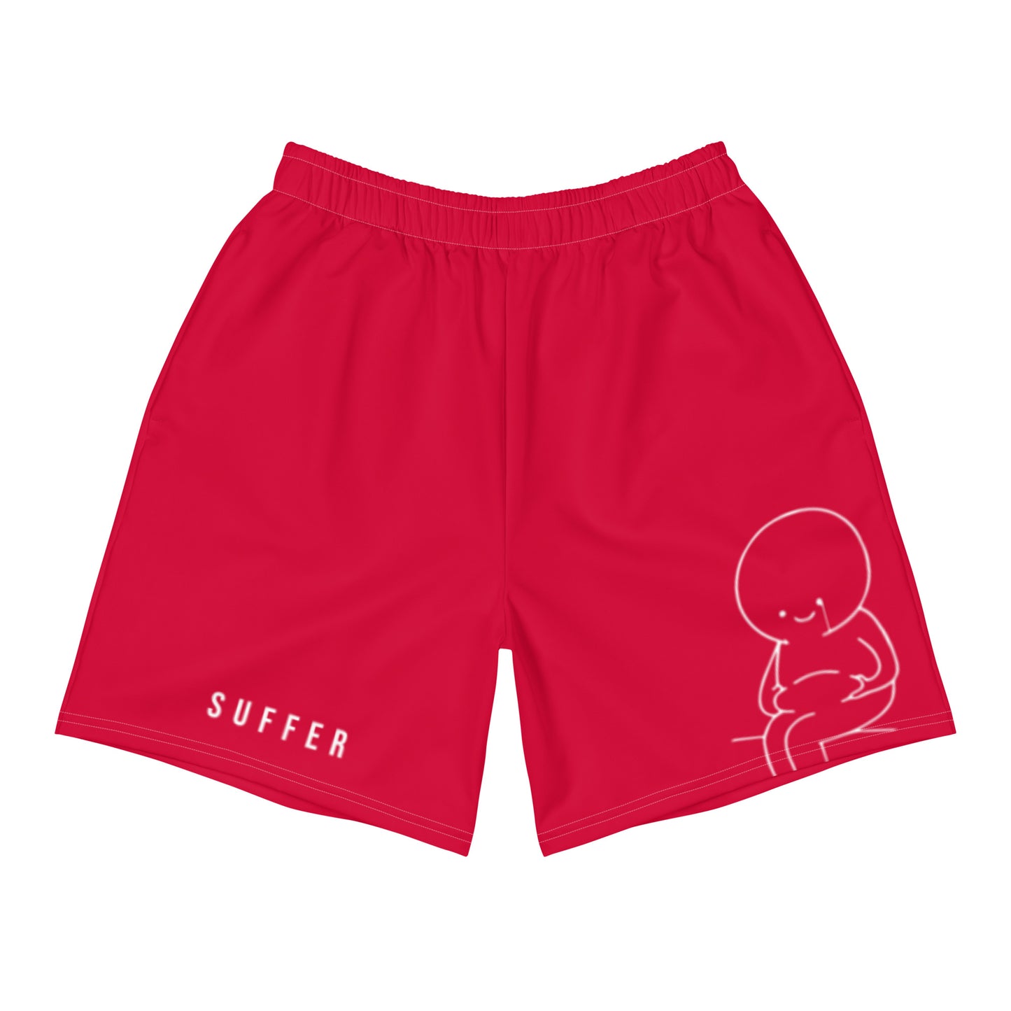 Red SUFFER Mascot Athletic Shorts