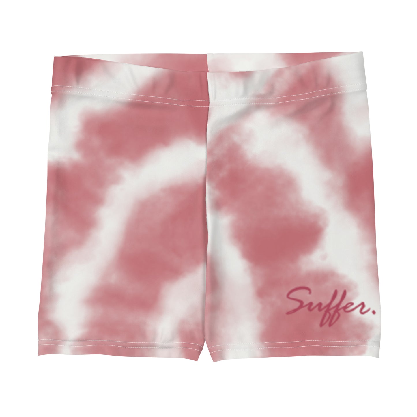 Women's Pink Tie-Dye Suffer Athletic Shorts