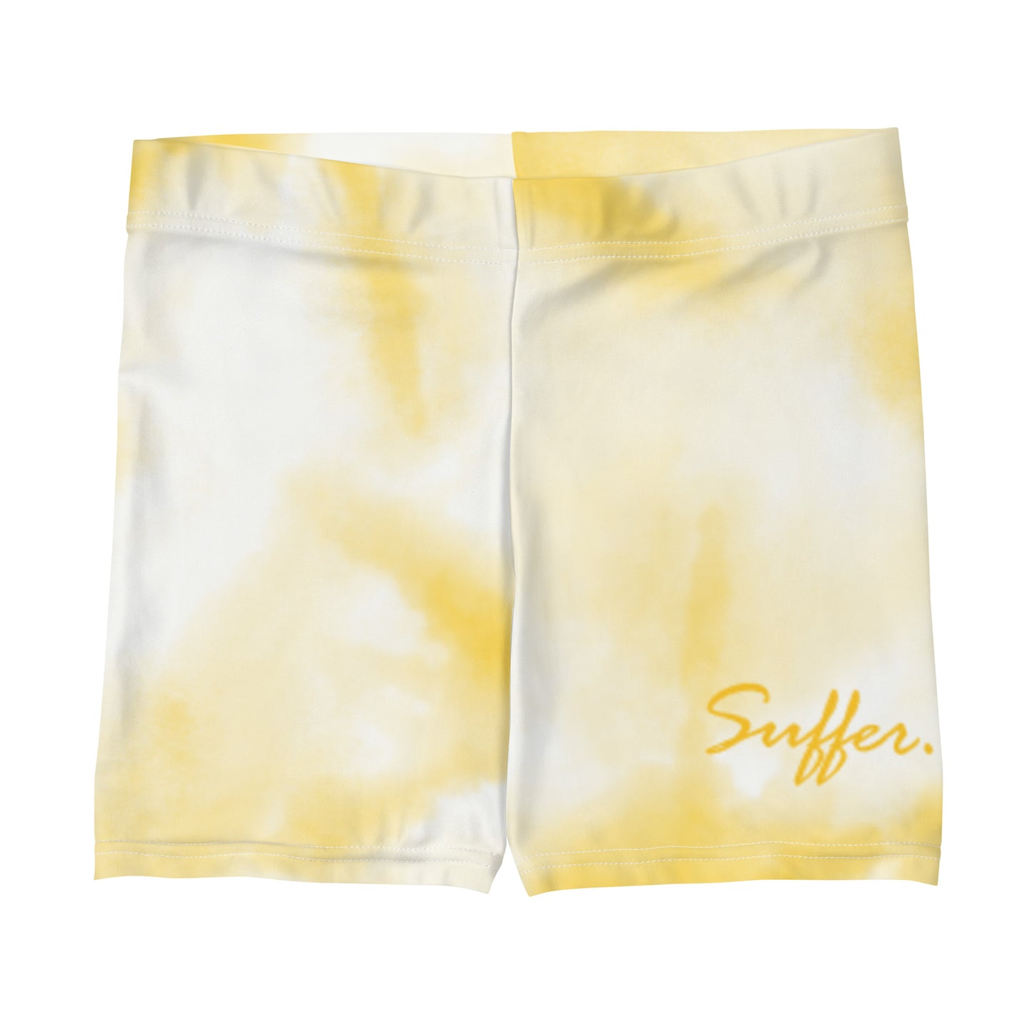 Women's Yellow Tie-Dye Suffer Athletic Shorts