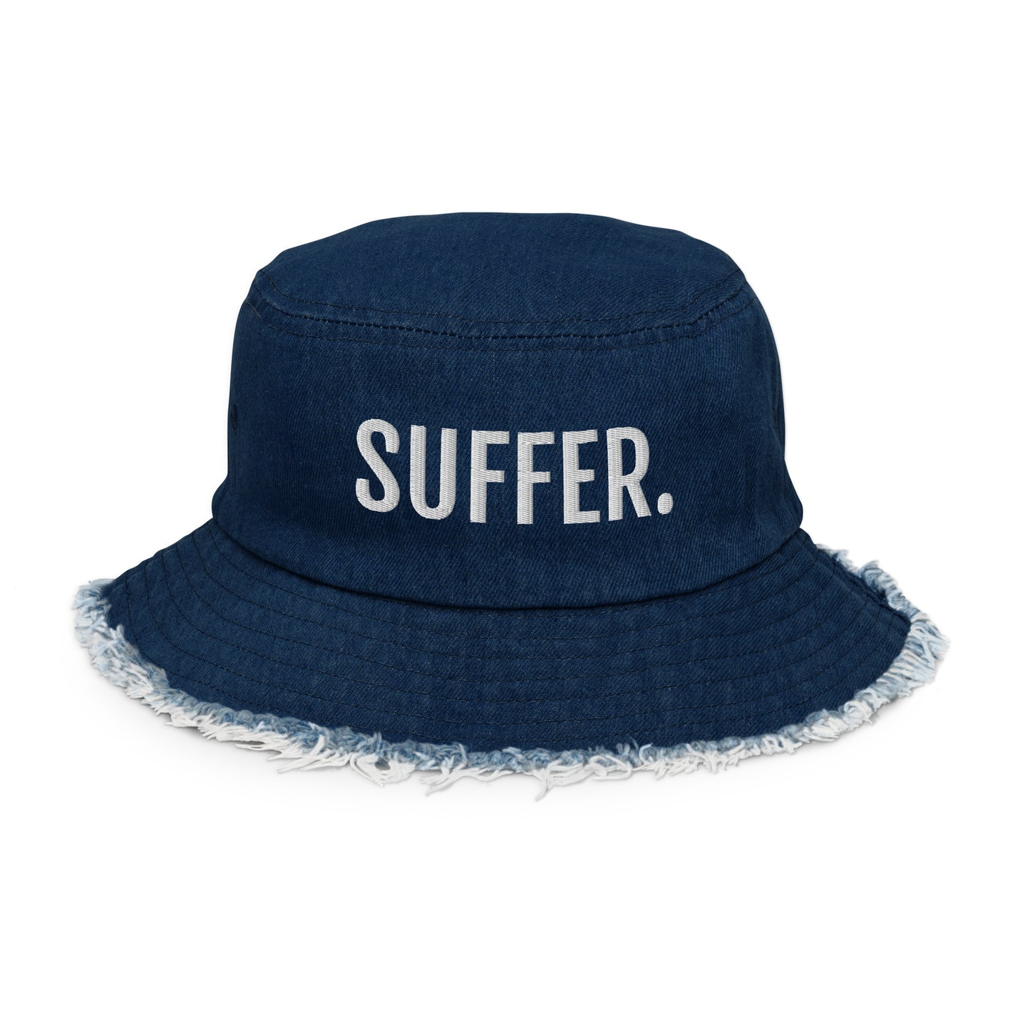 SUFFER Distressed Denim Bucket Hat