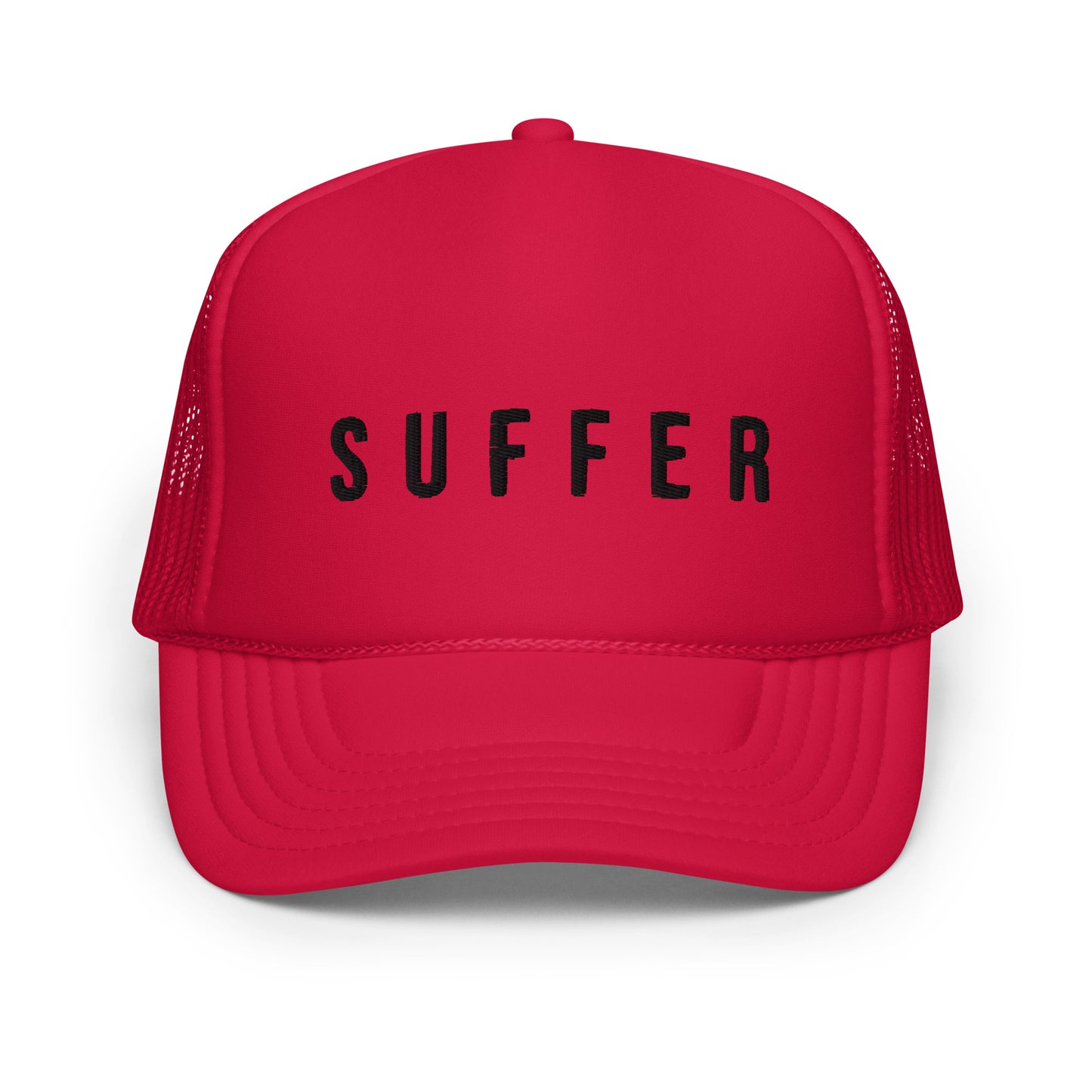 S U F F E R Blk Foam Trucker Hat