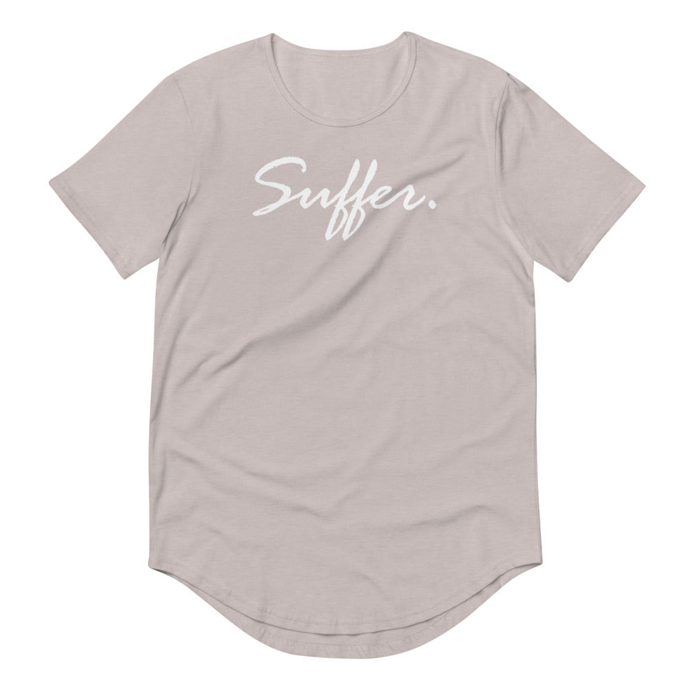 SUFFER Cursive Men's Curved Hem T-Shirt