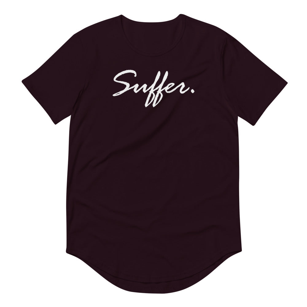 SUFFER Cursive Men's Curved Hem T-Shirt