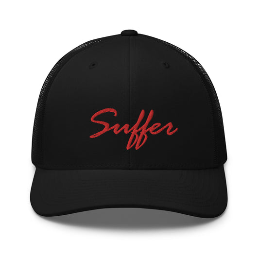 RED Suffer Sig Trucker Cap