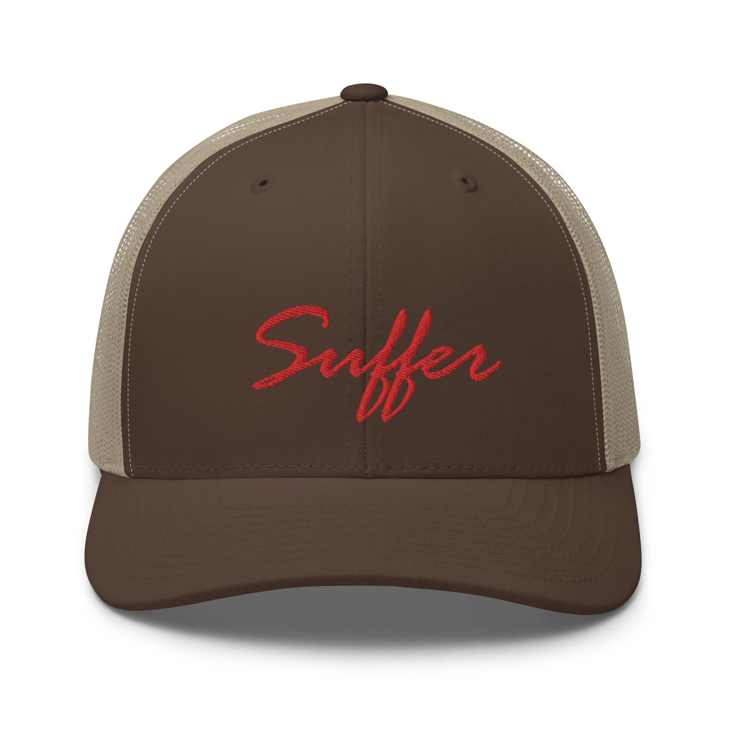 RED Suffer Sig Trucker Cap