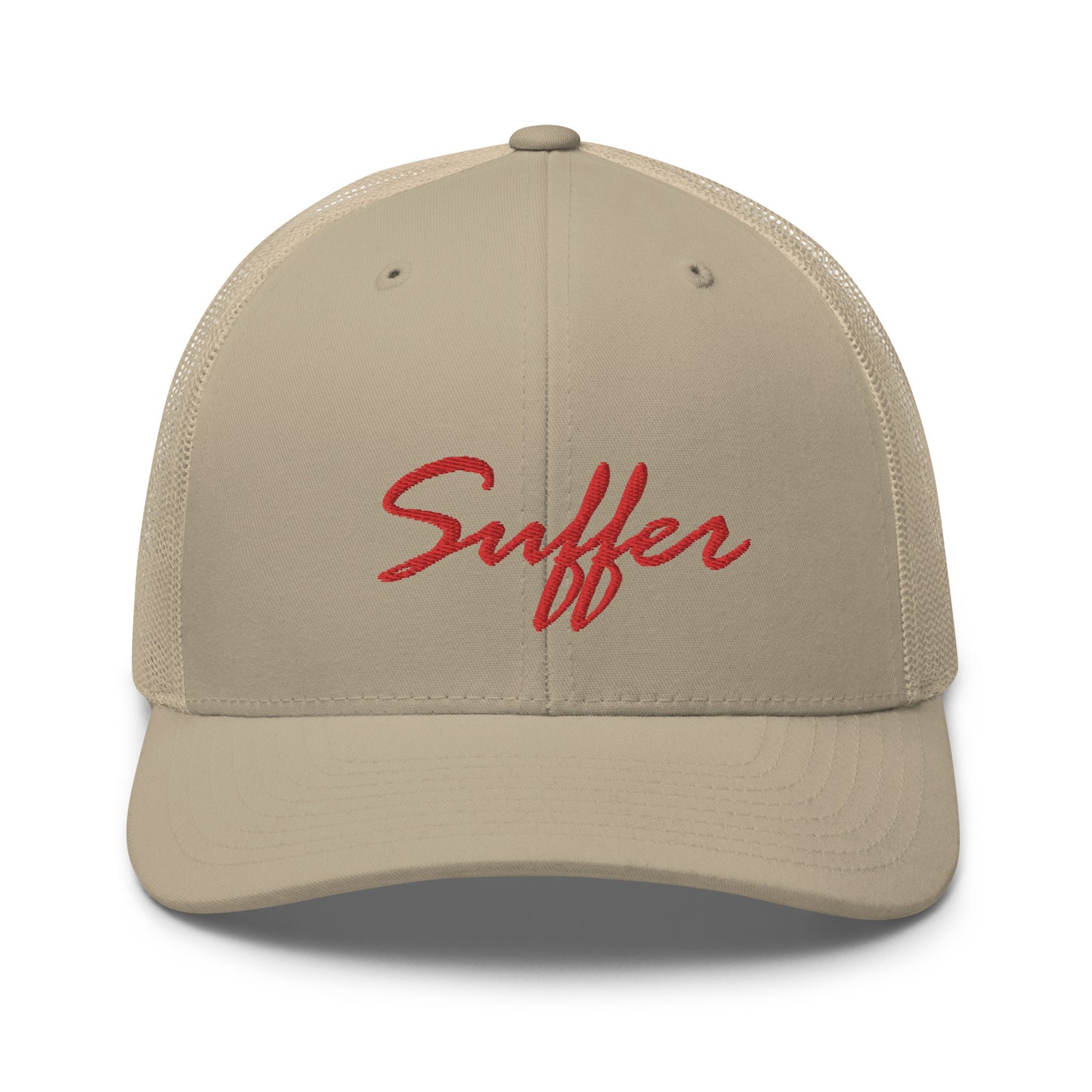 RED Suffer Sig Trucker Cap