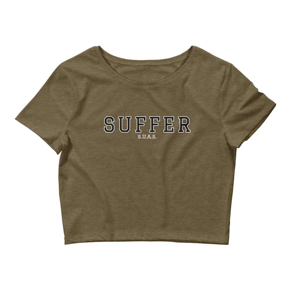 Women’s Suffer University Crop Tee